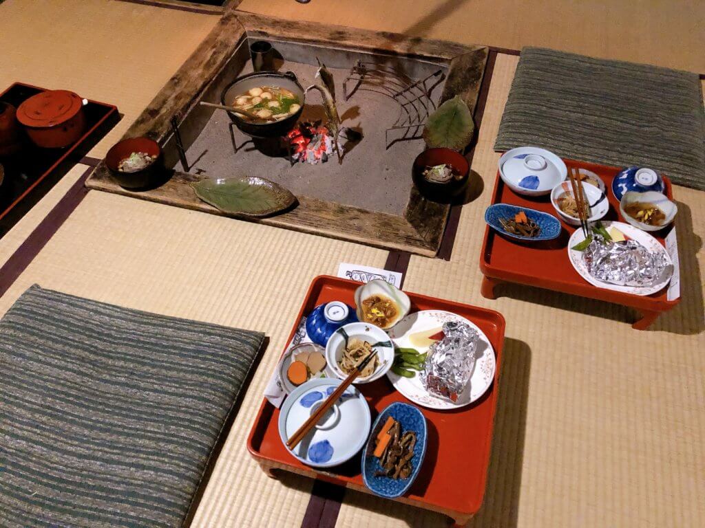 鶴の湯温泉本陣の夕食